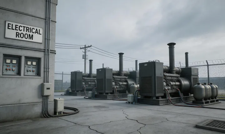 Diesel backup equipment before storage upgrade